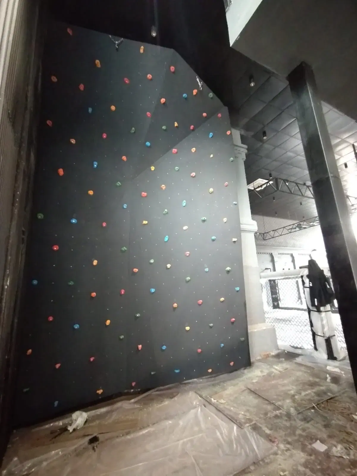 Wall panel and hold layout at the MMA Matrix climbing wall