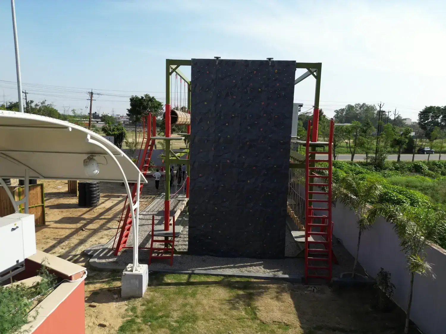 Climbing wall tower at the Trishul Defence Museum