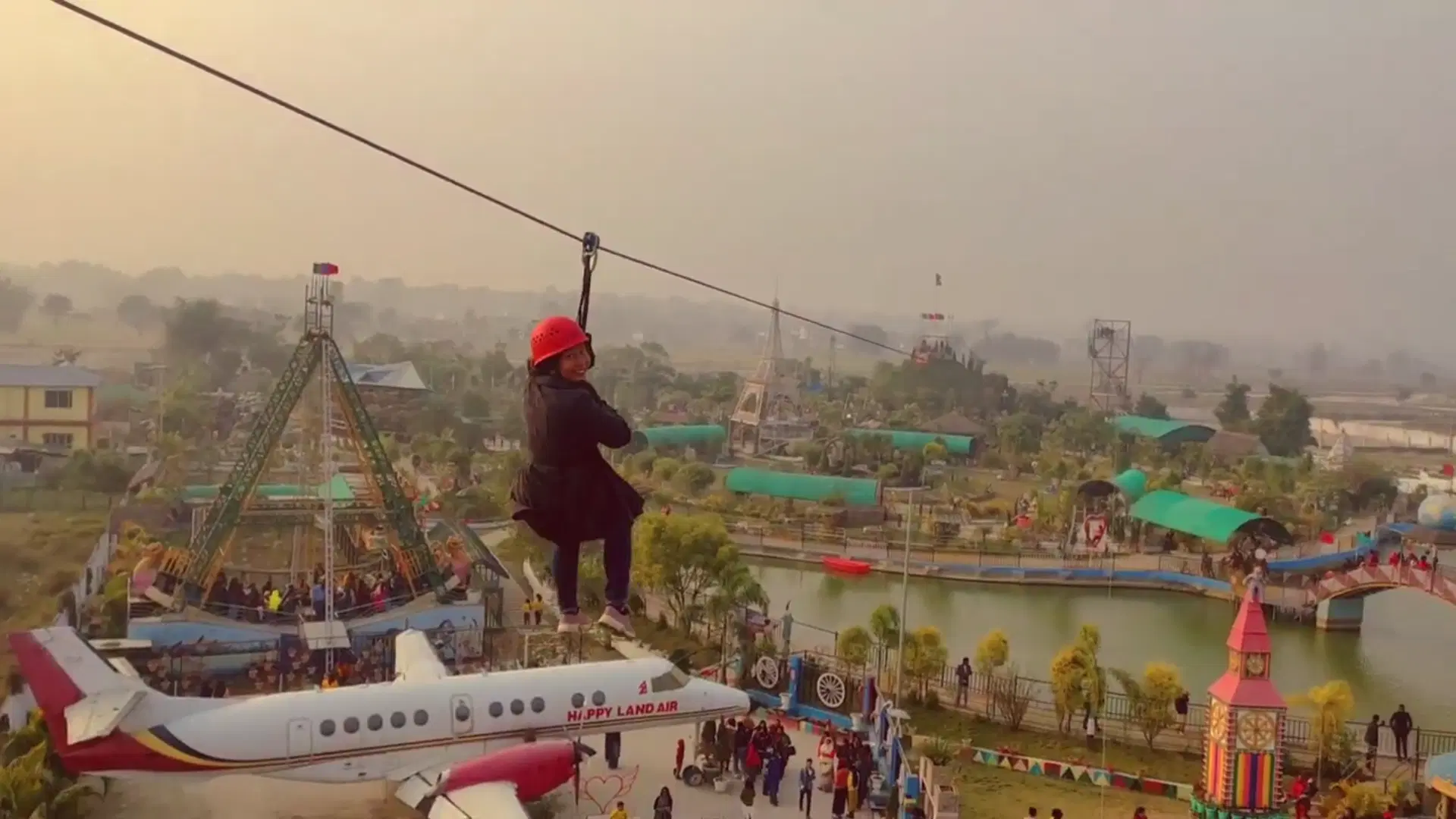 Happyland Adventure Park – Dual-Way Zipline at Nepal’s Picnic Hotspot