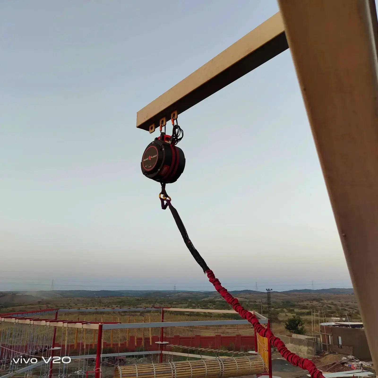 Head Rush Technologies quick jump free-fall device at Prabhu Farms
