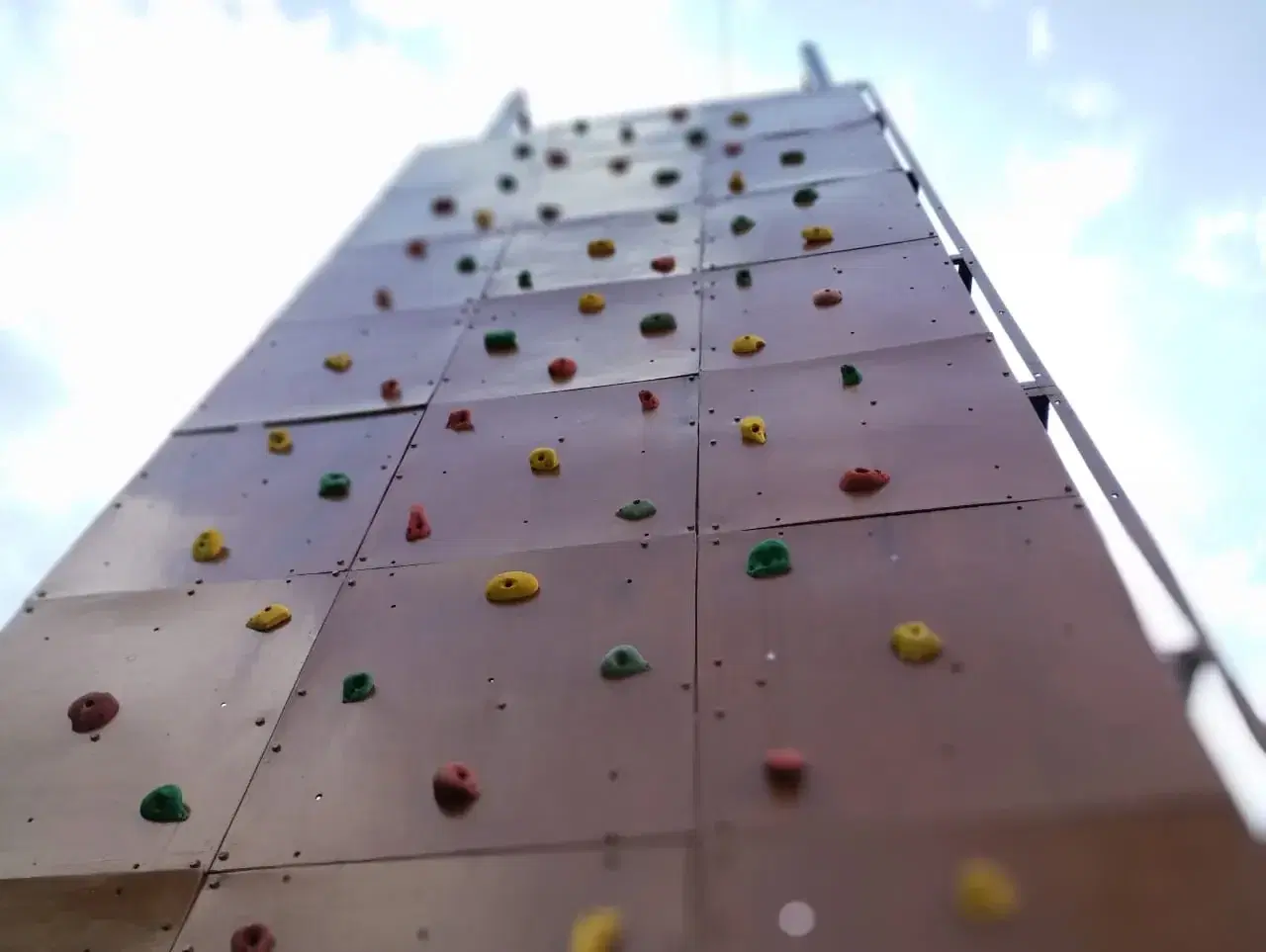 Climbing wall at the Pasighat adventure park