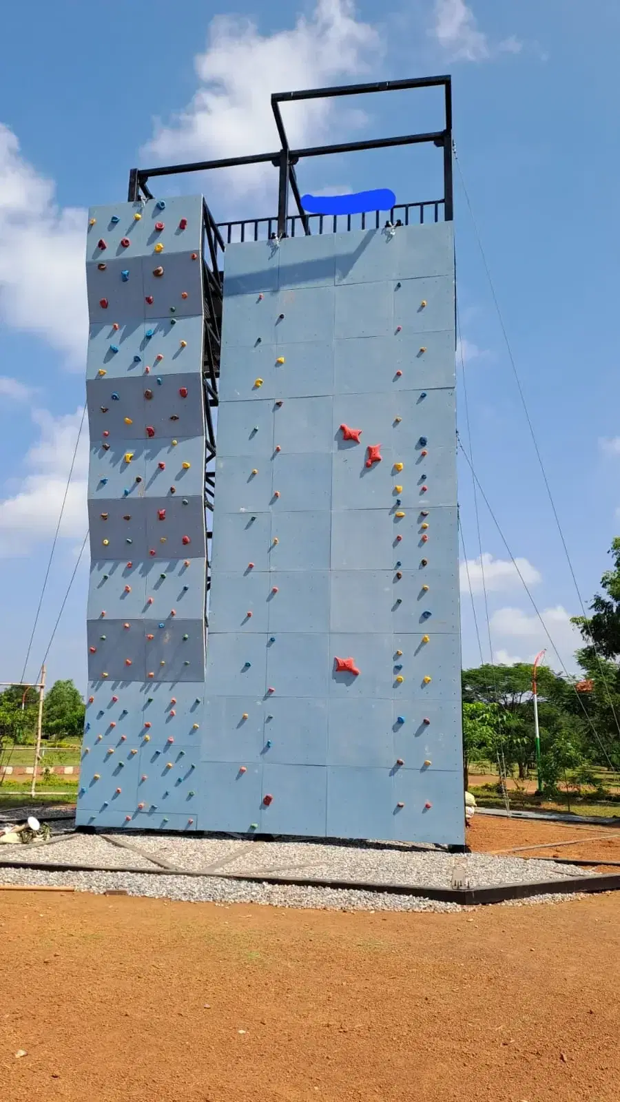India’s largest portable climbing wall at ITBP Khurda — straight and overhang faces