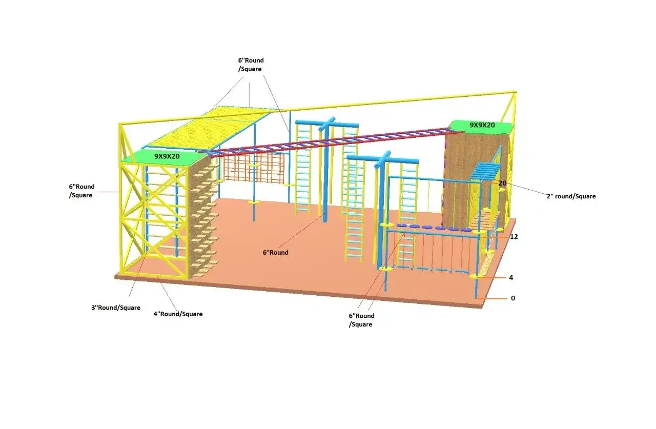 Design drawing of the Vantara enrichment enclosure layout