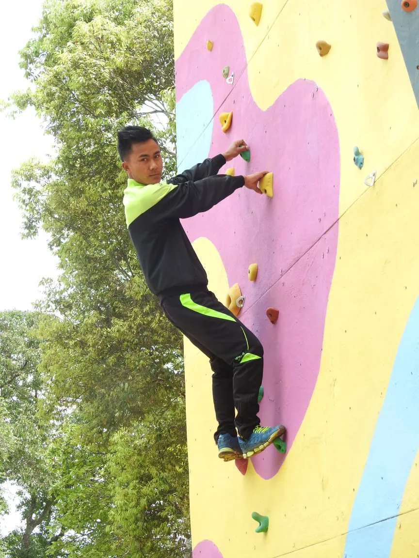 A rock climbing wall manufactured by oxo in India