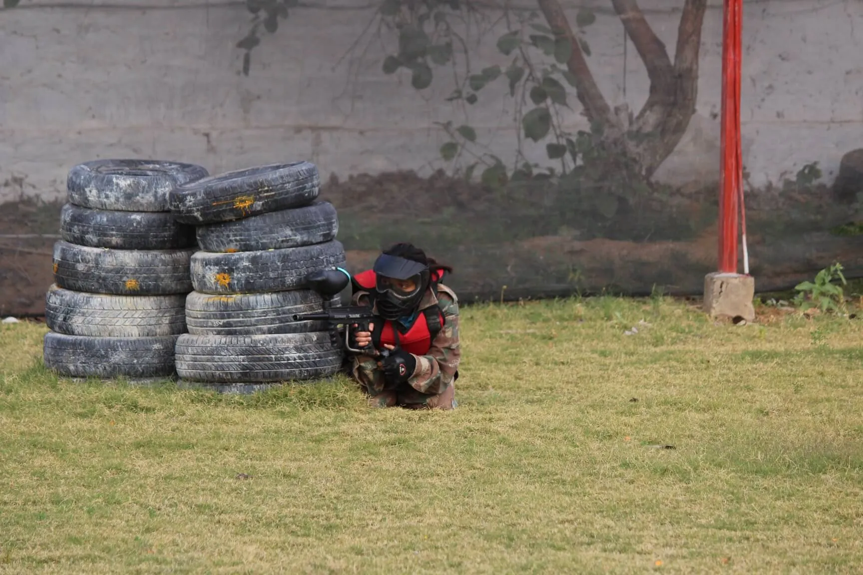 Outdoor paintball arena built by oxo