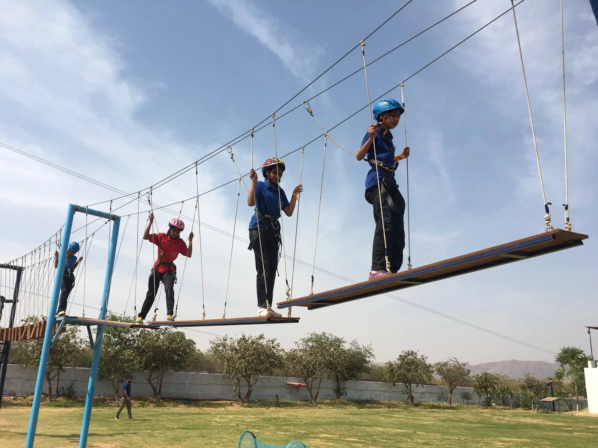 low rope course element built by oxo